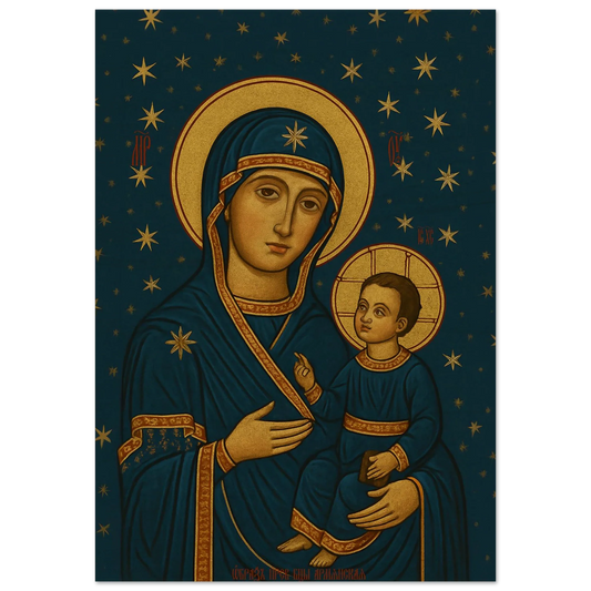Pearl Print - Armenian Mother of God Theotokos Icon