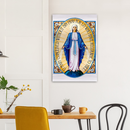 O Mary, Conceived without Sin – Brushed #Aluminum #MetallicIcon #AluminumPrint