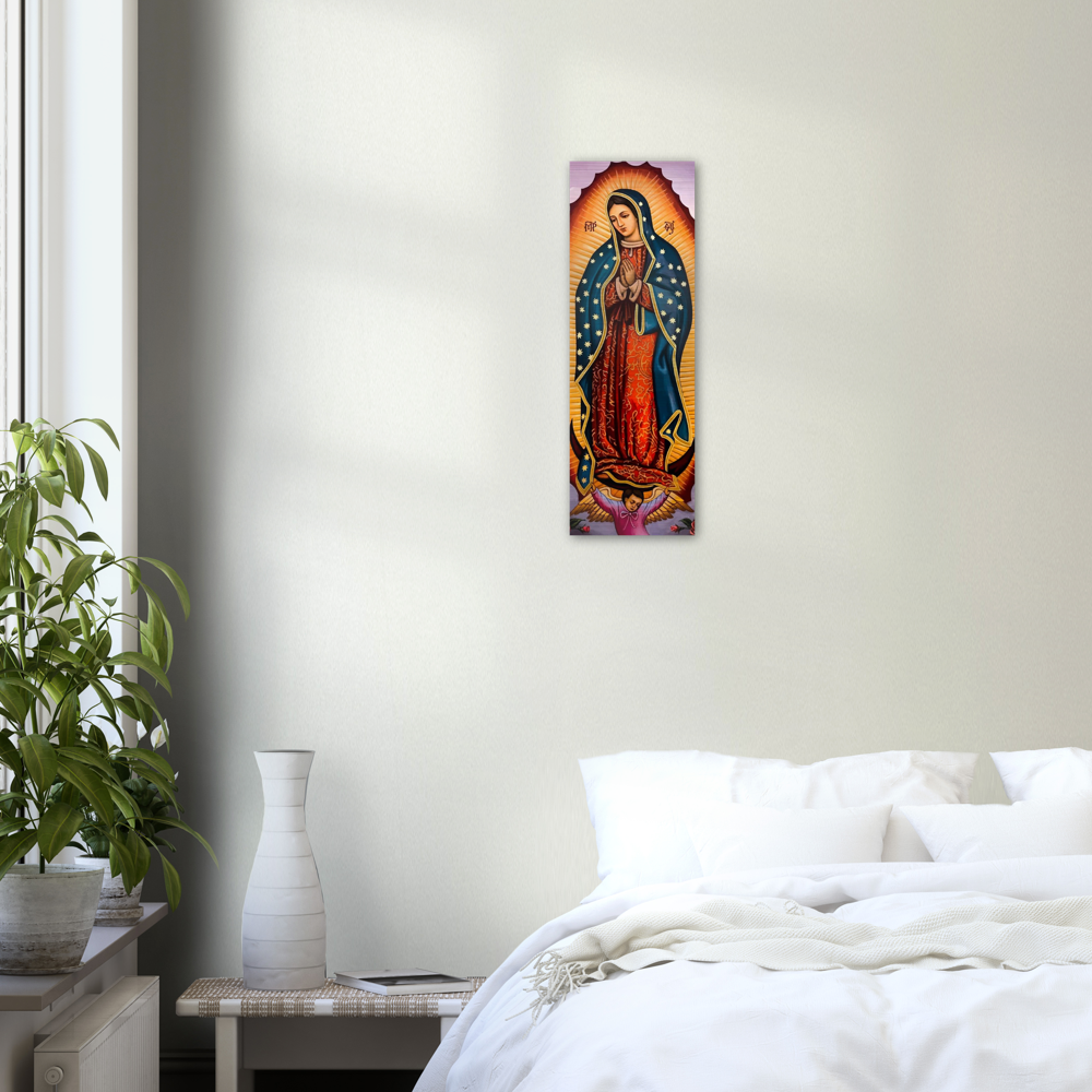 Our Lady of Guadalupe Byzantine Icon ✠ Brushed #Aluminum #MetallicIcon #AluminumPrint