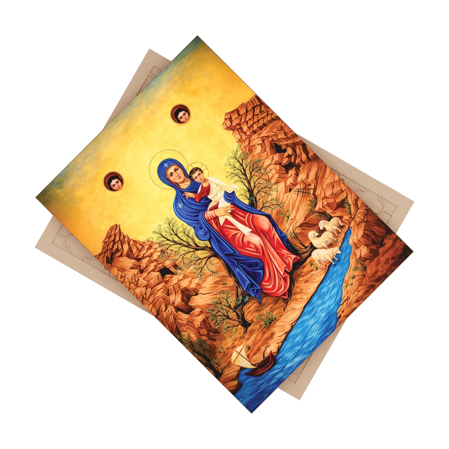 Saydet Elige (سيدة إليج) or Our Lady of Elige – Catholic Marian Image on Ceramic Tile (6×8)