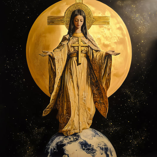 Pearl Print - Lady of All Nations Our Lady of Akita Mother of all Peoples Icon