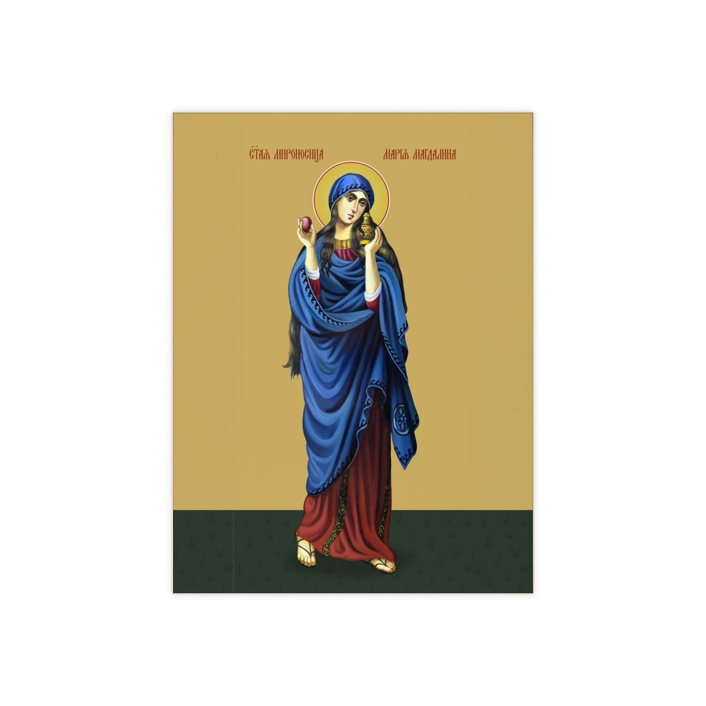 Saint Mary Magdalene Ceramic Icon Tile Size 6"x8"