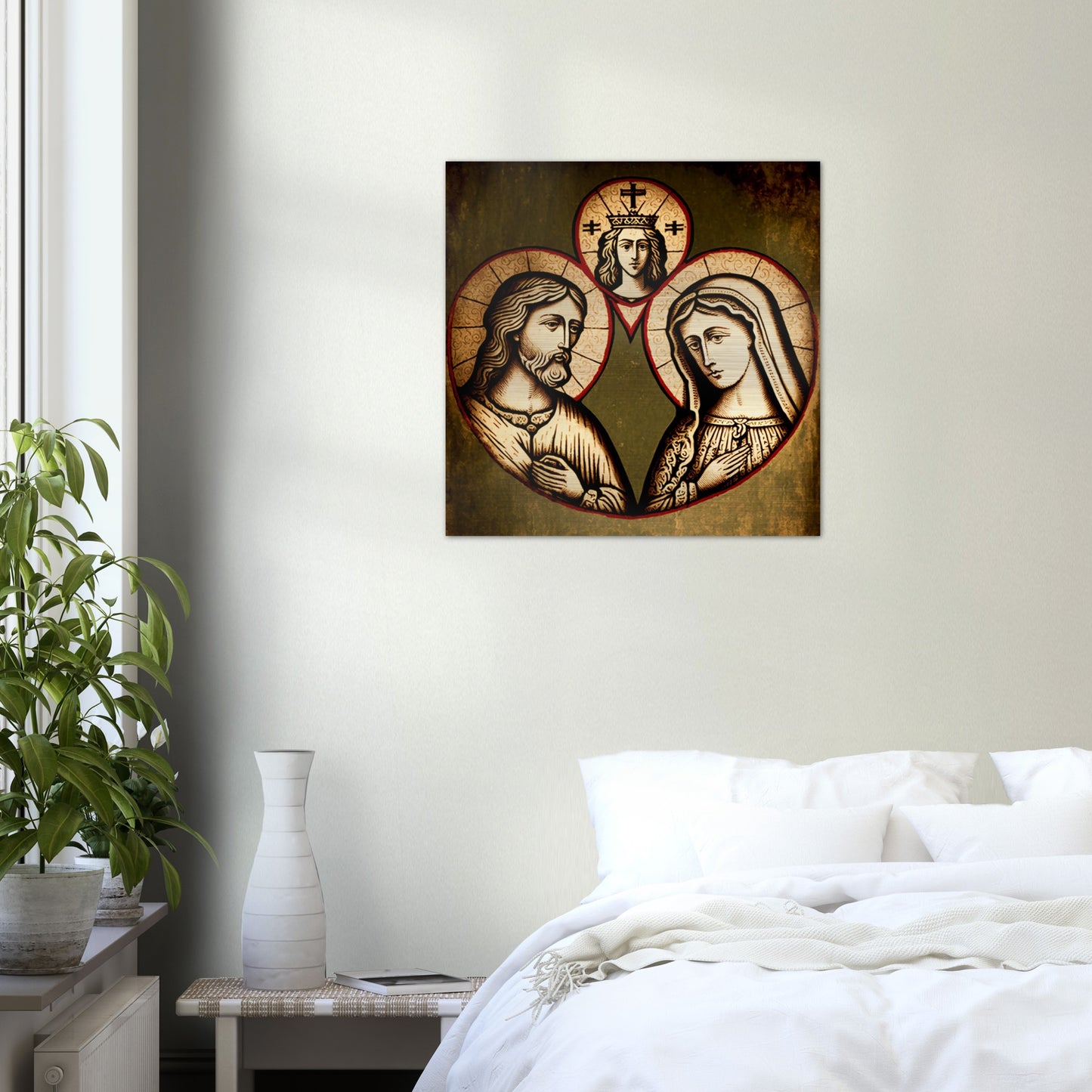 The Holy Family ✠ Brushed Aluminum Icon