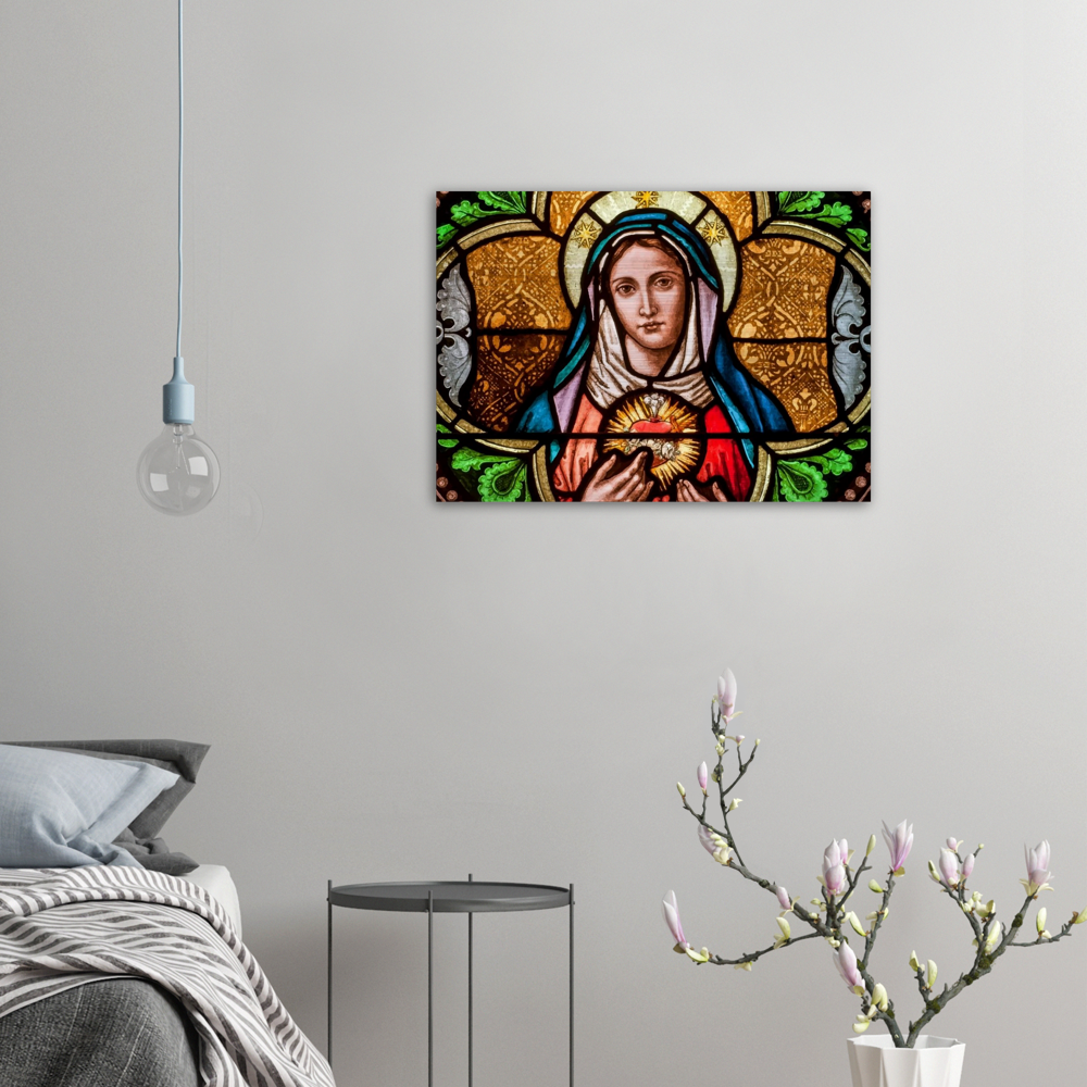 The triumph of the Immaculate Heart of Mary ✠ Brushed #Aluminum #MetallicIcon #AluminumPrint