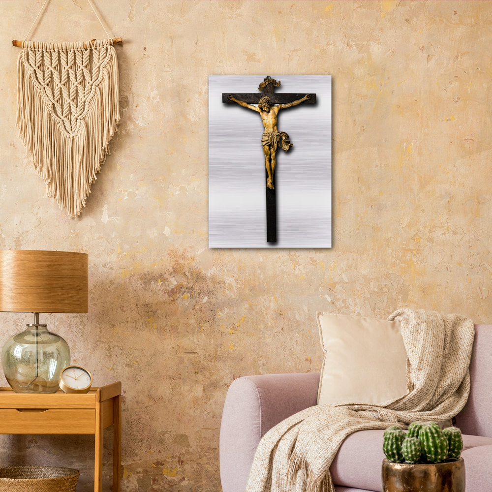 Crucified Christ ✠ Brushed #Aluminum #MetallicIcon #AluminumPrint