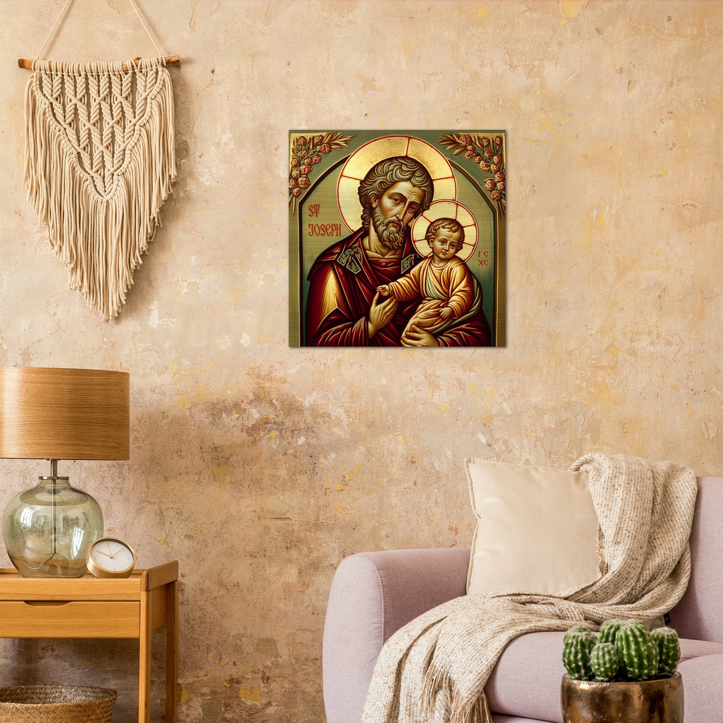 Prayer to St Joseph ✠ Brushed Aluminum Icon