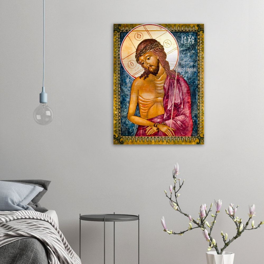 Christ the Bridegroom ✠ Brushed #Aluminum #MetallicIcon #AluminumPrint