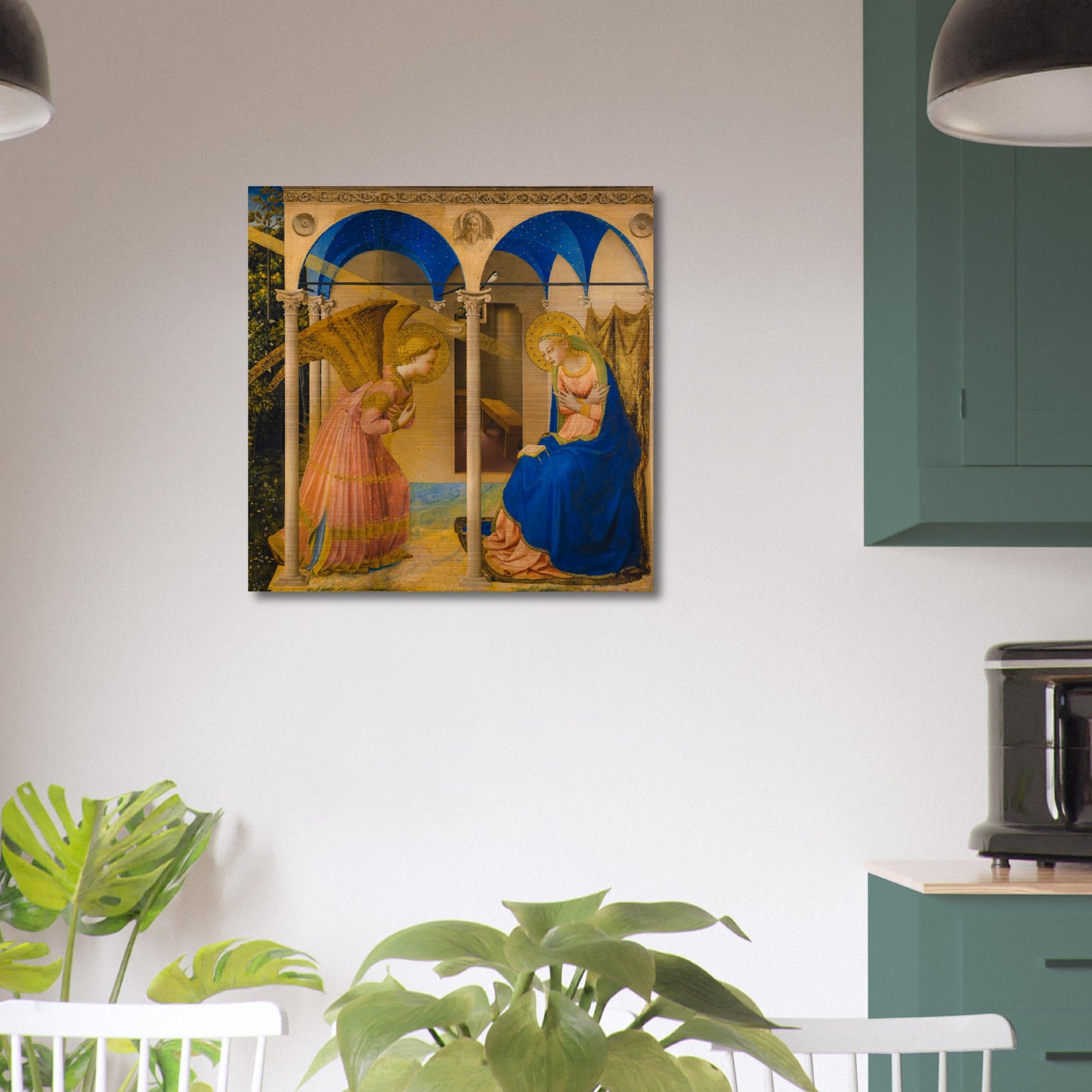 Annunciation by Fra Angelico Brushed Aluminum Icon