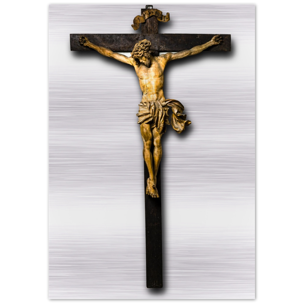 Crucified Christ ✠ Brushed #Aluminum #MetallicIcon #AluminumPrint