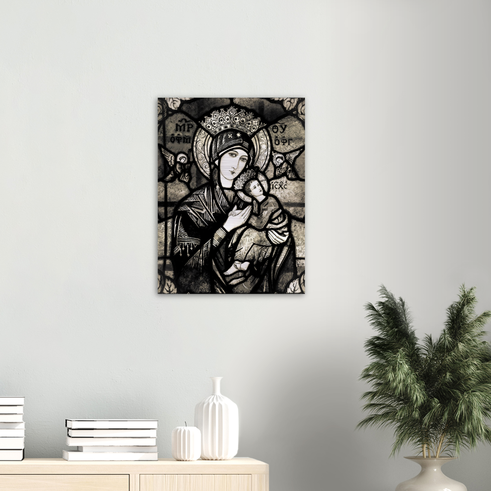 Our Lady of Perpetual Succour ✠ Brushed #Aluminum #MetallicIcon #AluminumPrint