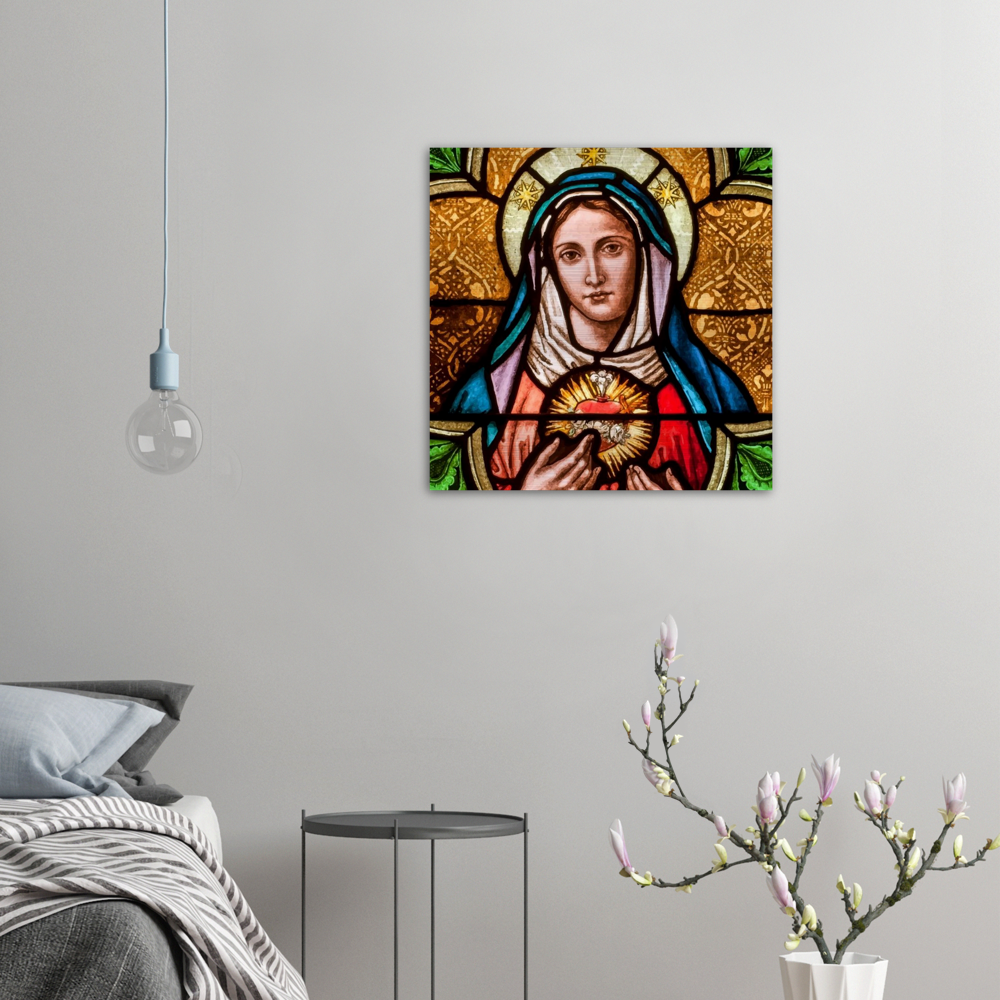 The triumph of the Immaculate Heart of Mary ✠ Brushed #Aluminum #MetallicIcon #AluminumPrint