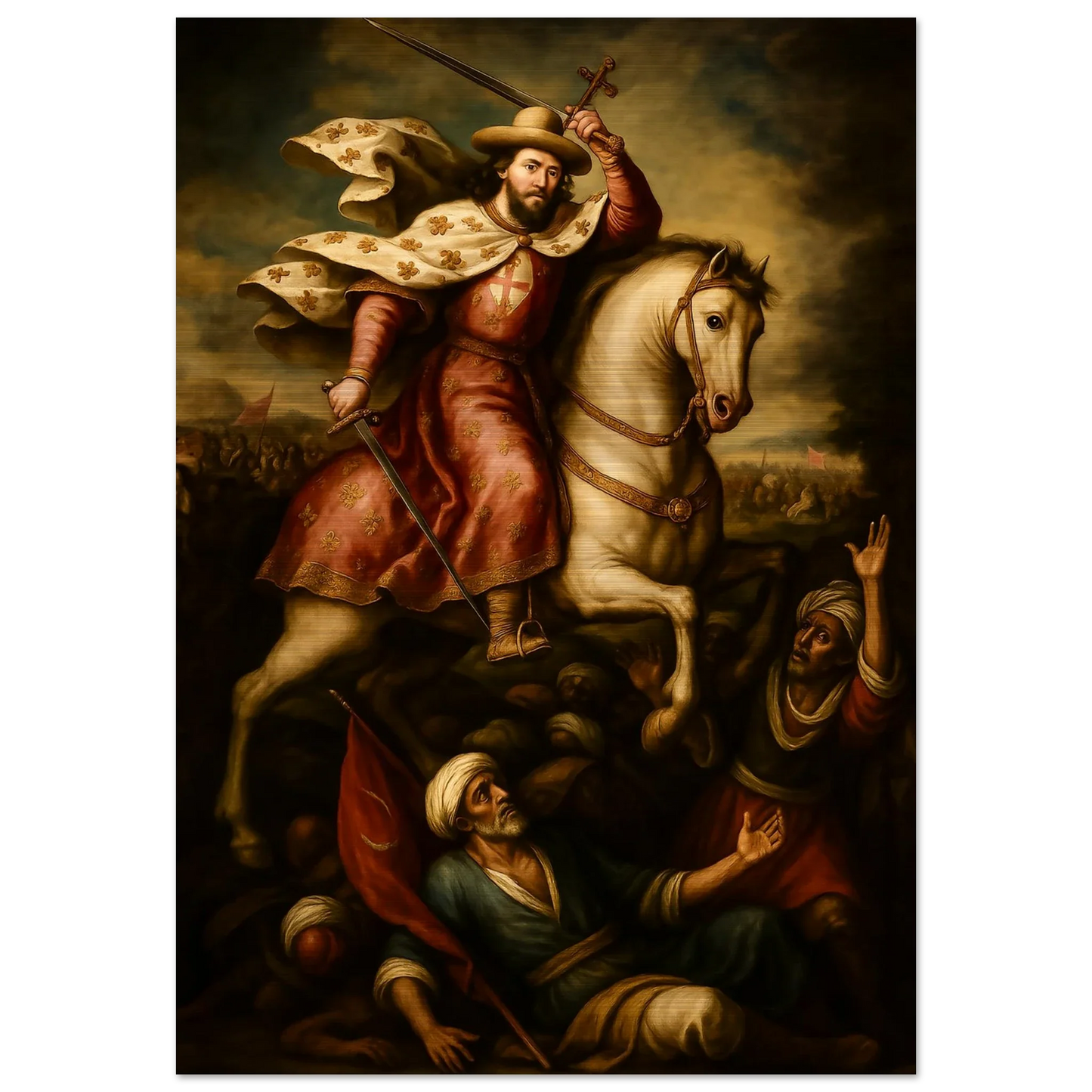 Pearl Print - St James the Greater Icon San Santiago Matamoros Apostol