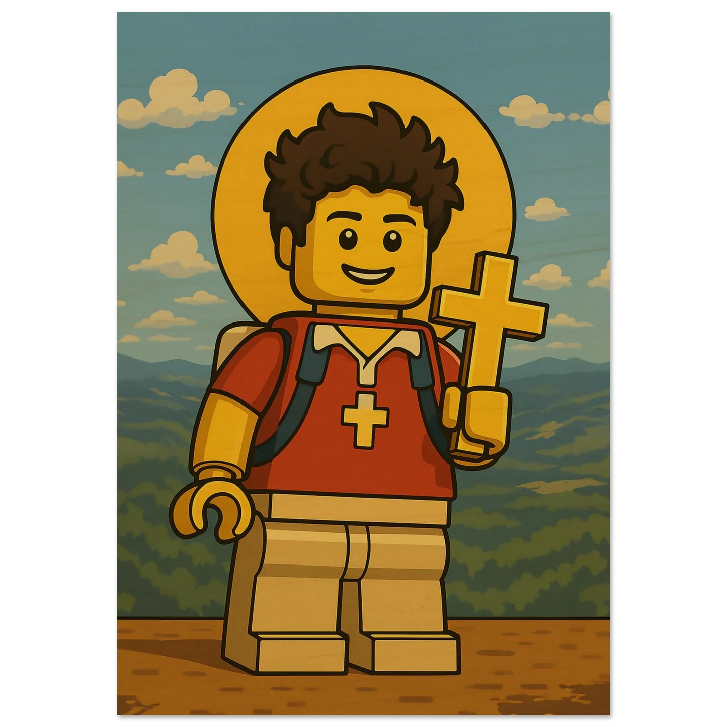 Pearl Print - Carlo Acutis Lego Inspired Print Wall Art - Icon for Kids' Classroom or Bedroom