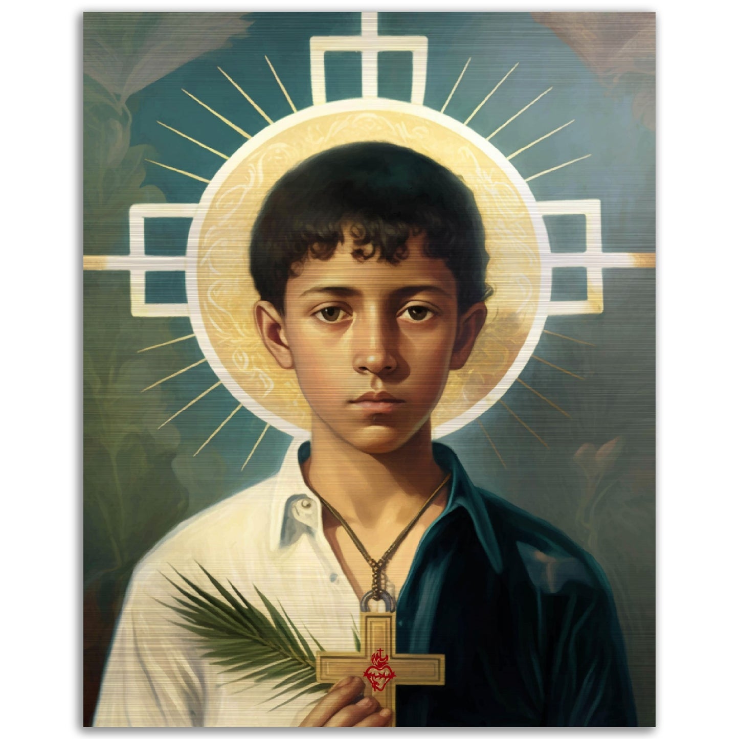 Saint José Sánchez del Río, Martyr ✠ Brushed Aluminum Icon