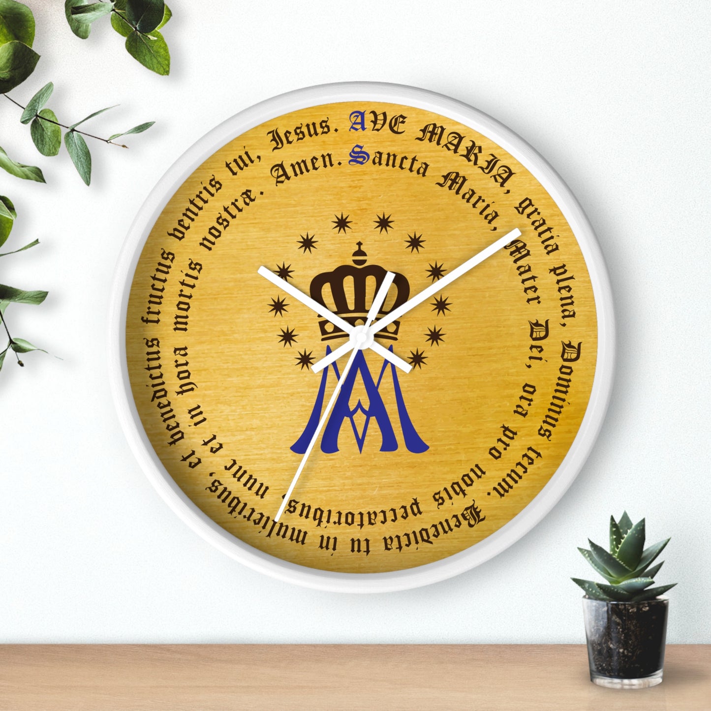 Hail Mary (Latin: Ave Maria) #WallClock