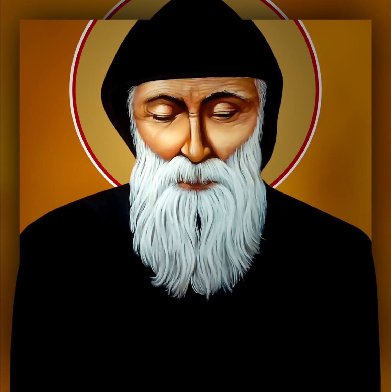 St Charbel, brilliant gem of sanctity Wood Icon Plaque