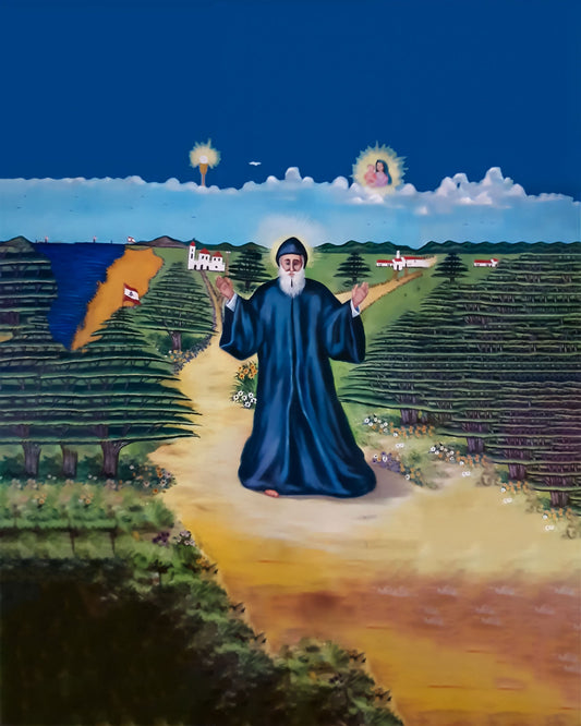 Pearl Print - St Charbel Paint Icon Naïf Art