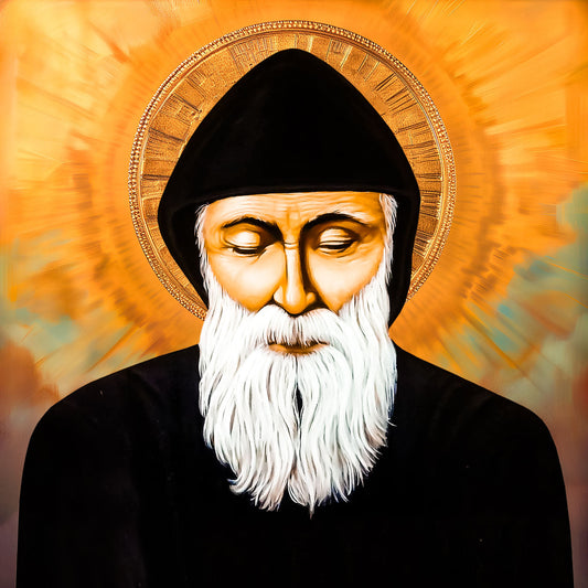 Pearl Print - The Miraculous Life of St. Charbel Icon;