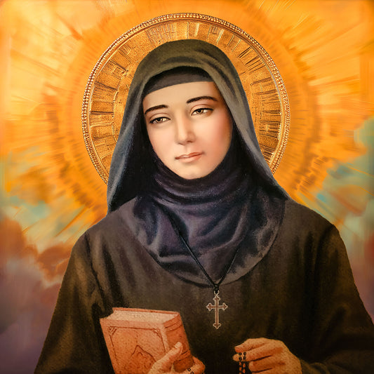 St Rafqa Pietra Choboq Ar-Rayès icon Aluminum Plaque - Lebanese Maronite Order Nun