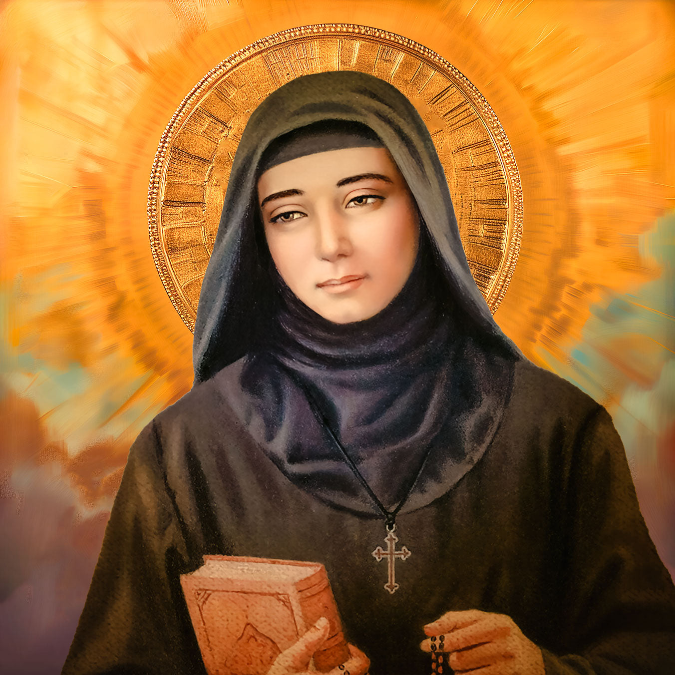 Pearl Print - St Rafqa Pietra Choboq Ar-Rayès icon - Lebanese Maronite Order Nun