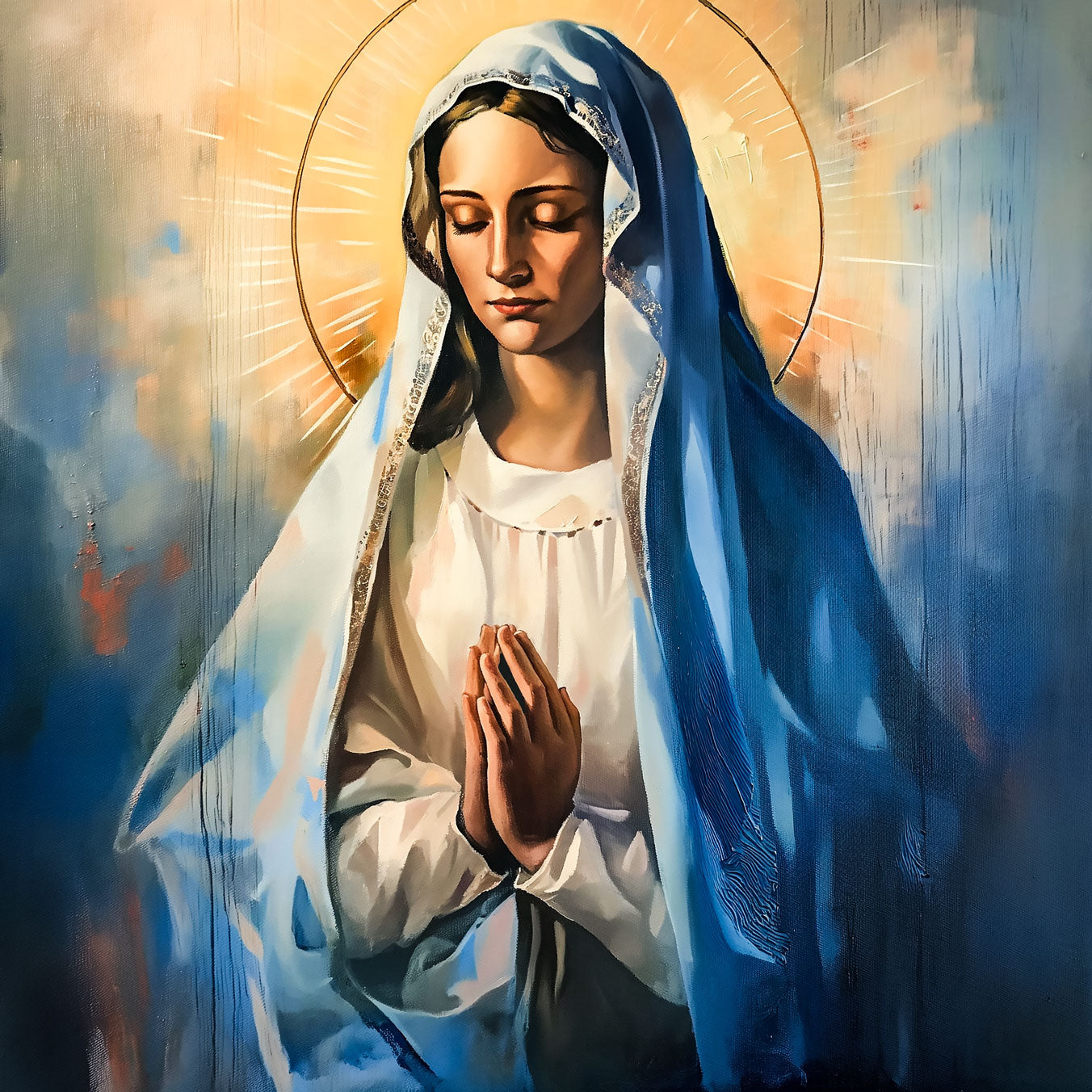 Pearl Print - Our Lady of Mt. Carmel; apparitions of Garabandal icon -