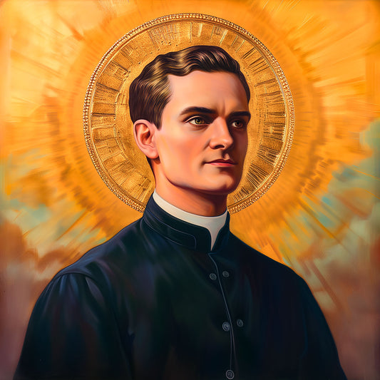 A Model for Today – Blessed Michael McGivney Icon Brushed Aluminum