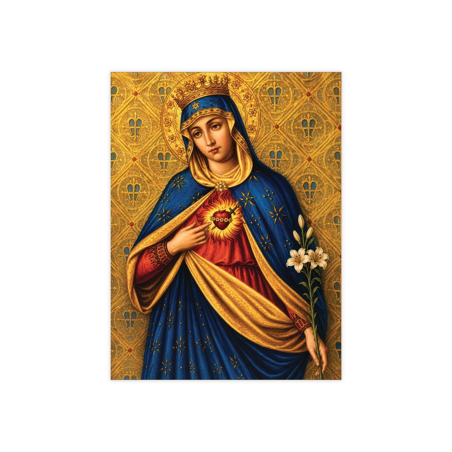 Sorrowful Immaculate Heart Devotional Ceramic Tile (6×8 inches)