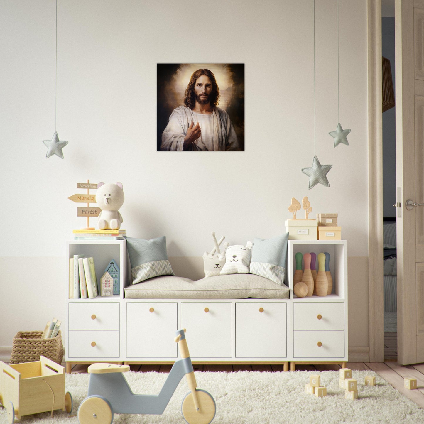 Come and see - Jesus Christ Icon Brushed Aluminum