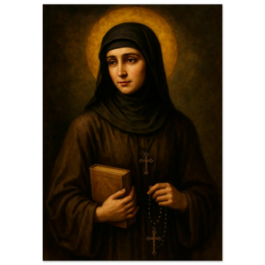 Pearl Print - St Rafqa Baroque Icon