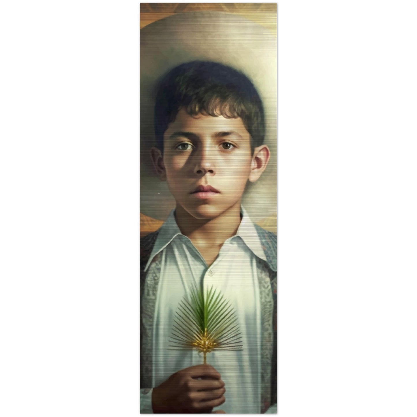 Saint José Luis Sánchez del Rio ✠ Brushed Aluminum Icon