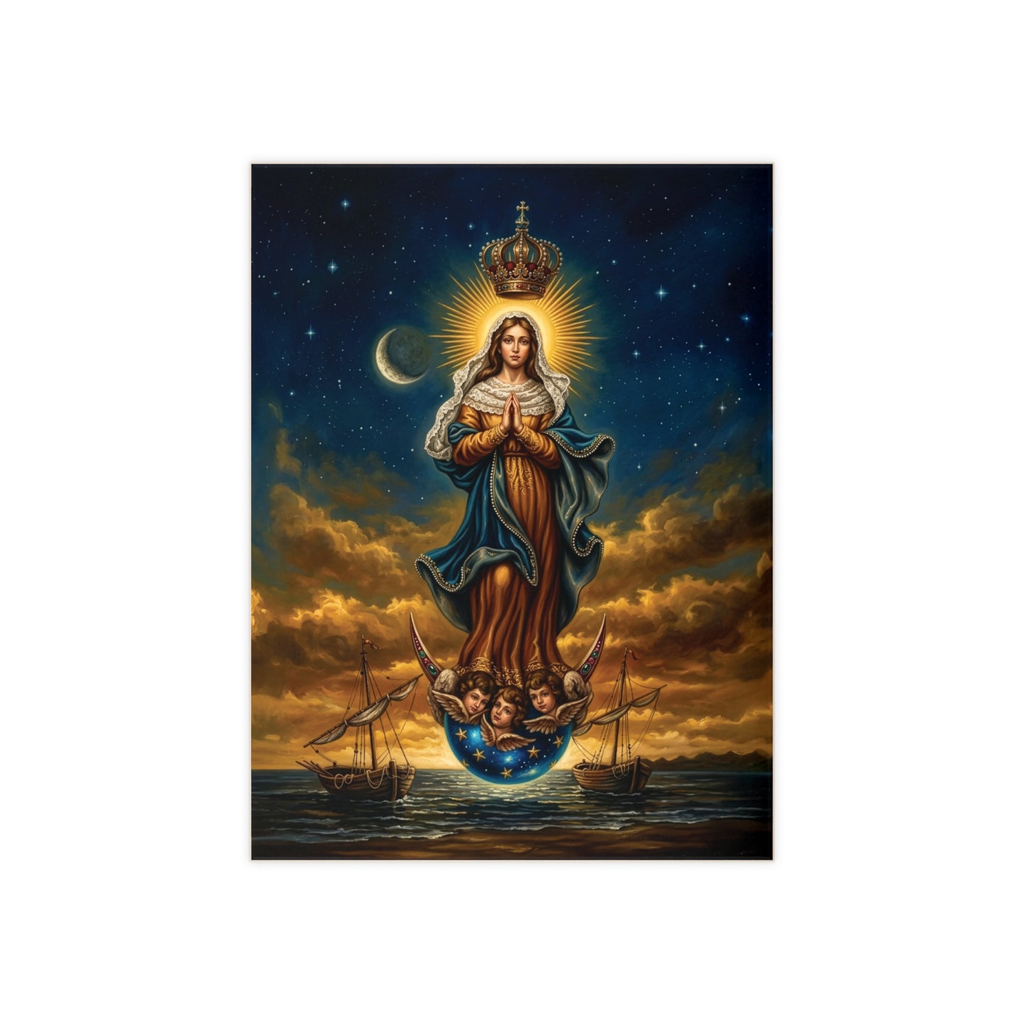 Nuestra Señora de los Treinta y Tres Devotional Ceramic Icon Tile (6×8 inches)