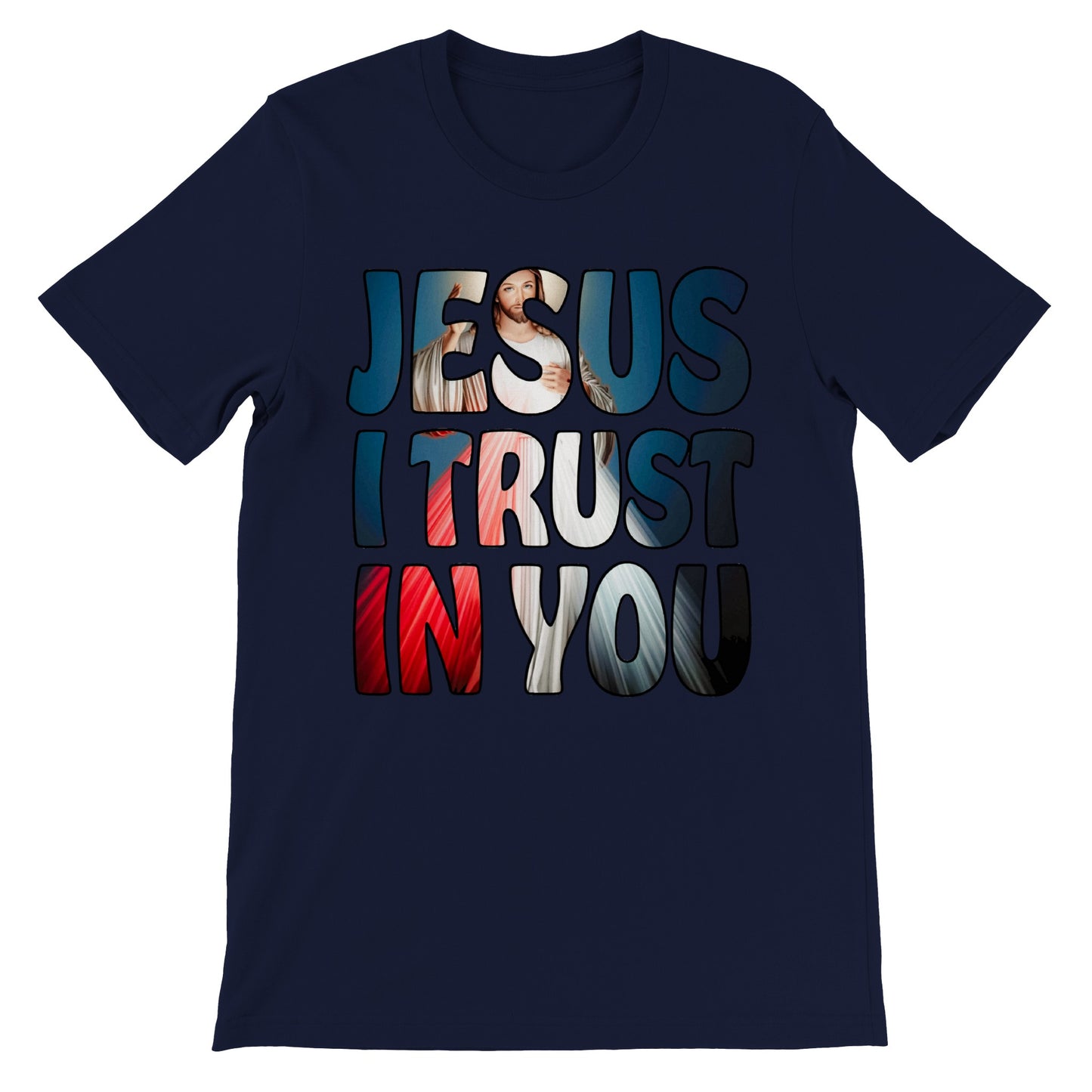 Divine Mercy Jesus I Trust in You  Premium Unisex Crewneck T-shirt