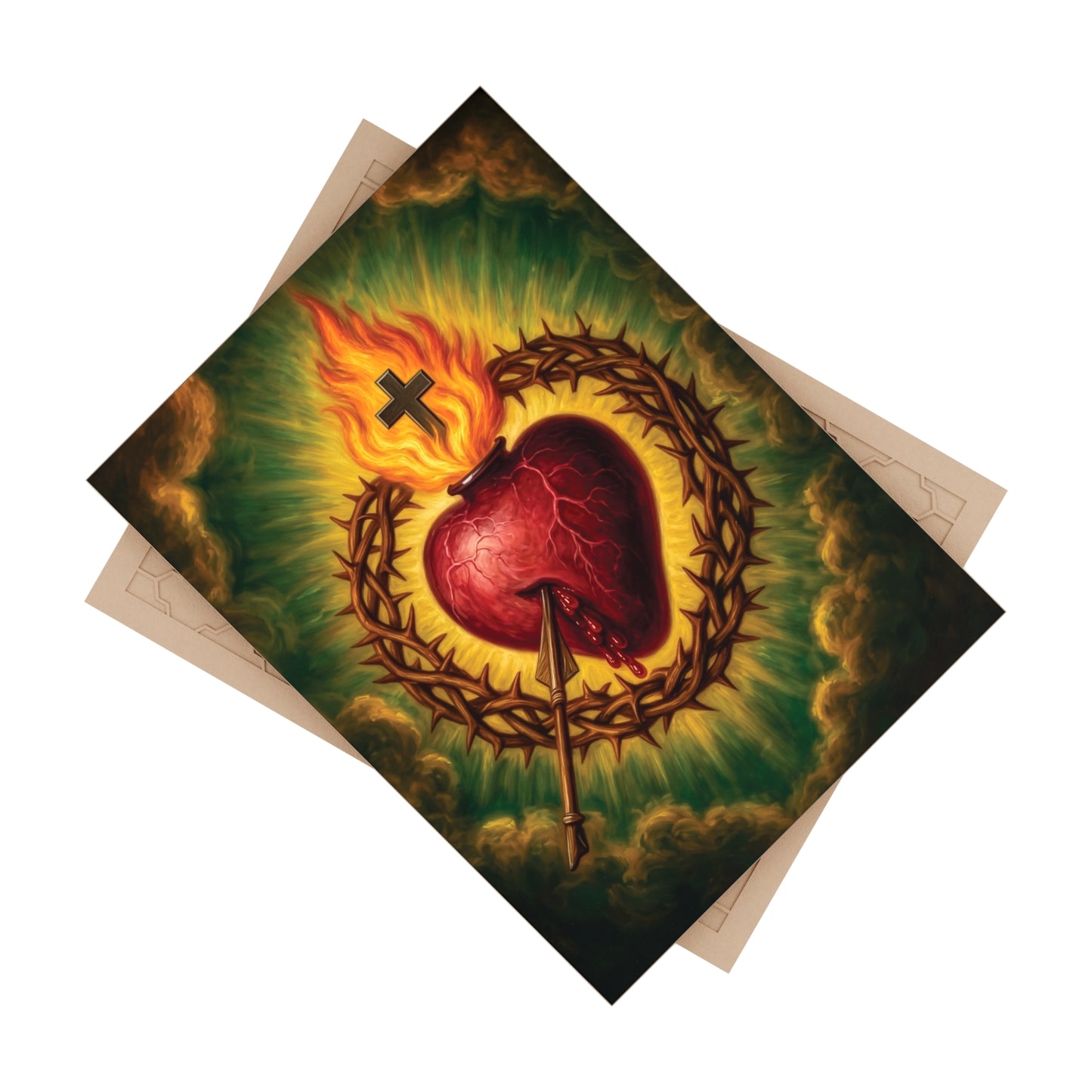 Sacred Heart of Jesus - Traditional Catholic Image on Ceramic Tile (6×8)