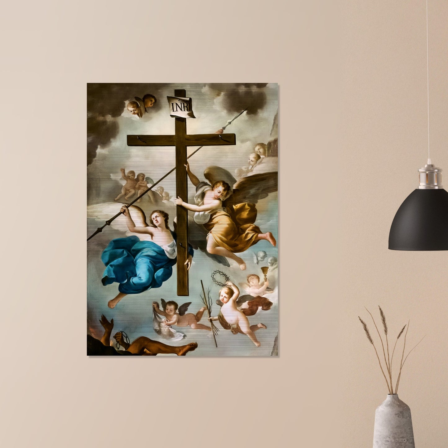 Exaltation of the Holy Cross Icon Brushed Aluminum