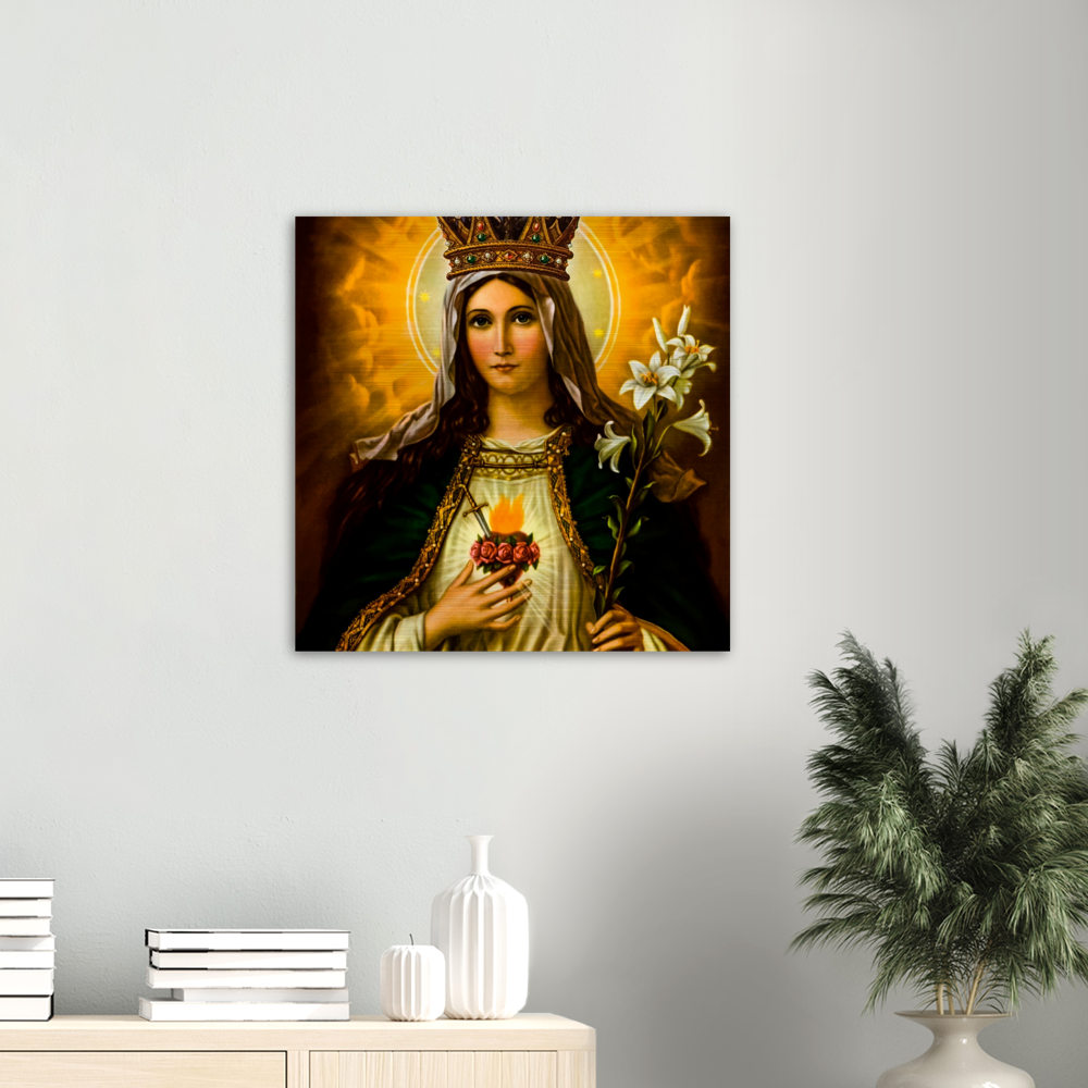 Queen of Heaven ✠ Brushed #Aluminum #MetallicIcon #AluminumPrint