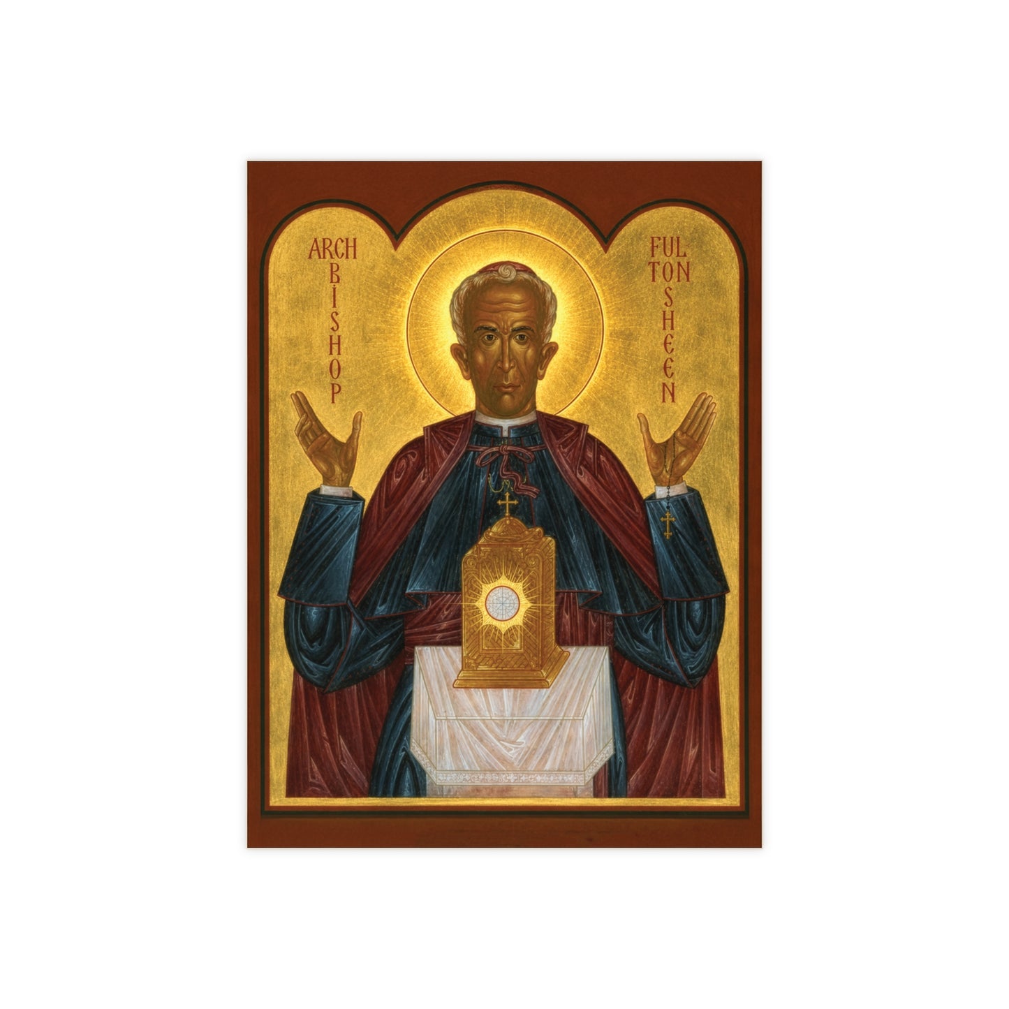 Venerable Archbishop Fulton J. Sheen - Devotional Ceramic Icon Tile (6×8 inches)