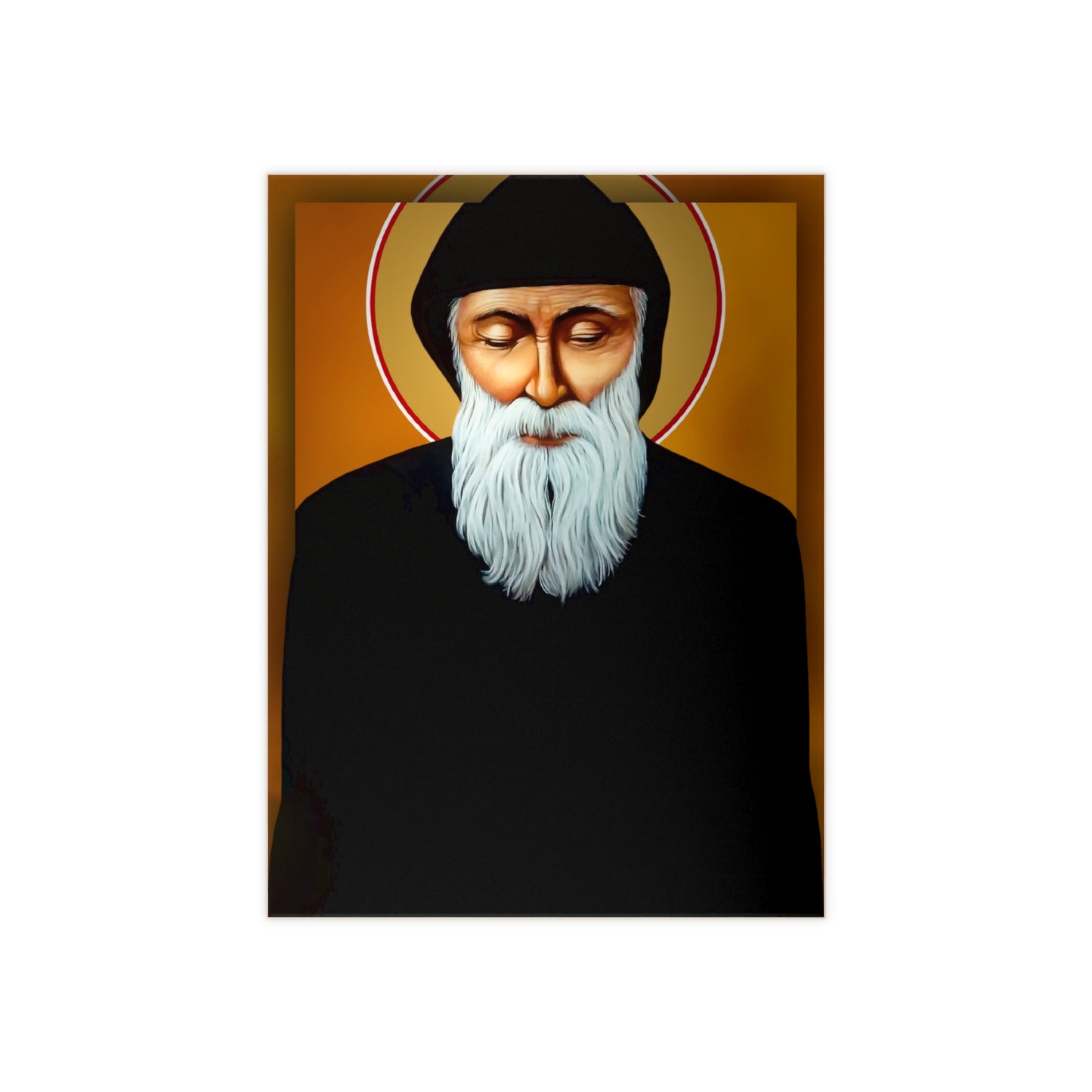 St Charbel, brilliant gem of sanctity Ceramic Icon Tile Size 6"x8"