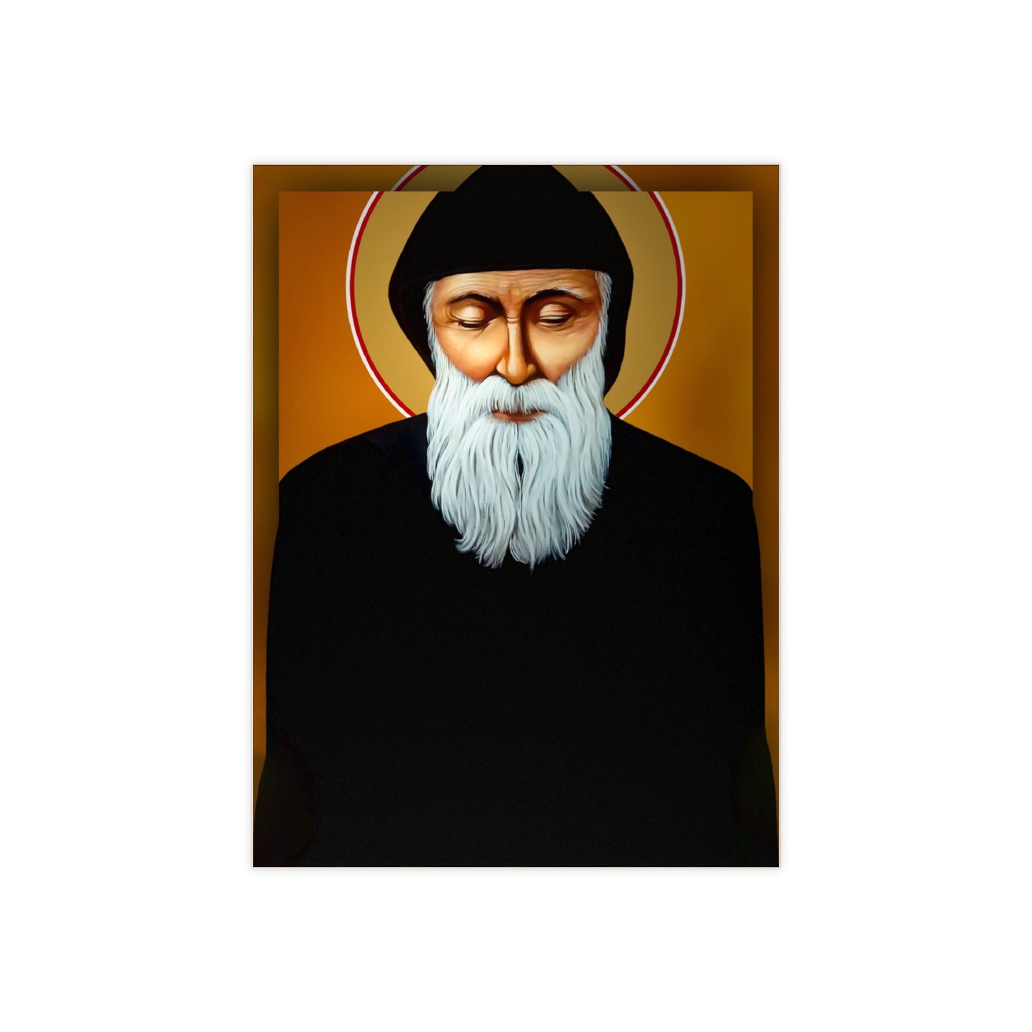 St Charbel, brilliant gem of sanctity Ceramic Icon Tile Size 6"x8"