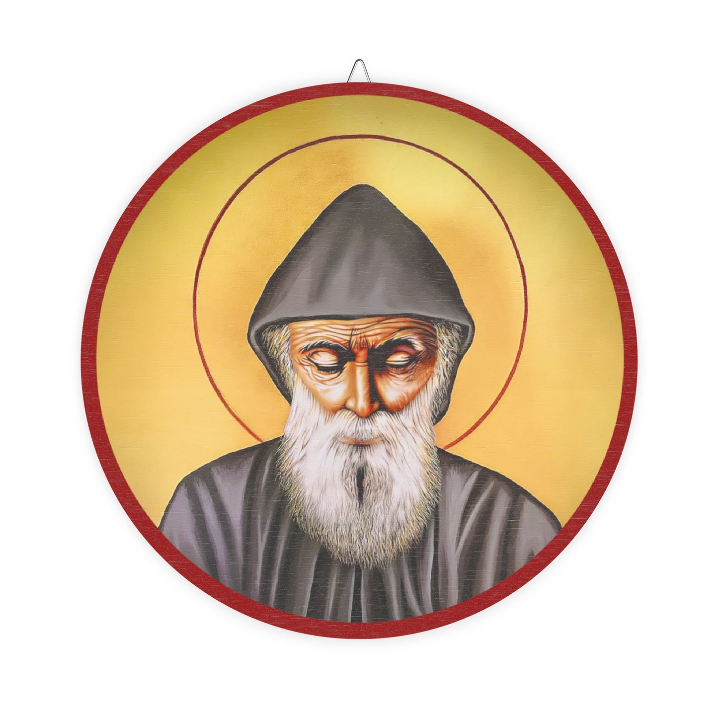 St Sharbel Wood Circular Icon