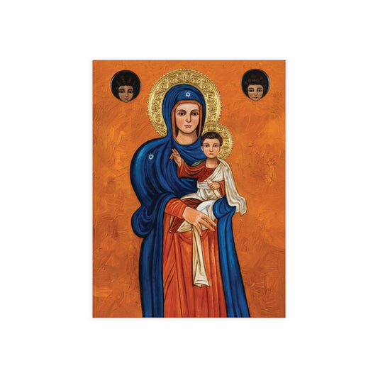Sacred Our Lady of Ilige Ceramic Icon Tile – 10th Century Maronite Devotional Masterpiece (6×8 inches)