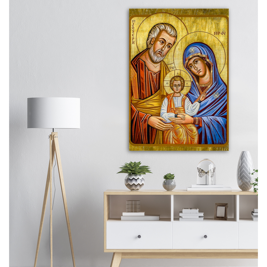 Holy Family of Jesus, Mary and Joseph ✠ Brushed #Aluminum #MetallicIcon #AluminumPrint
