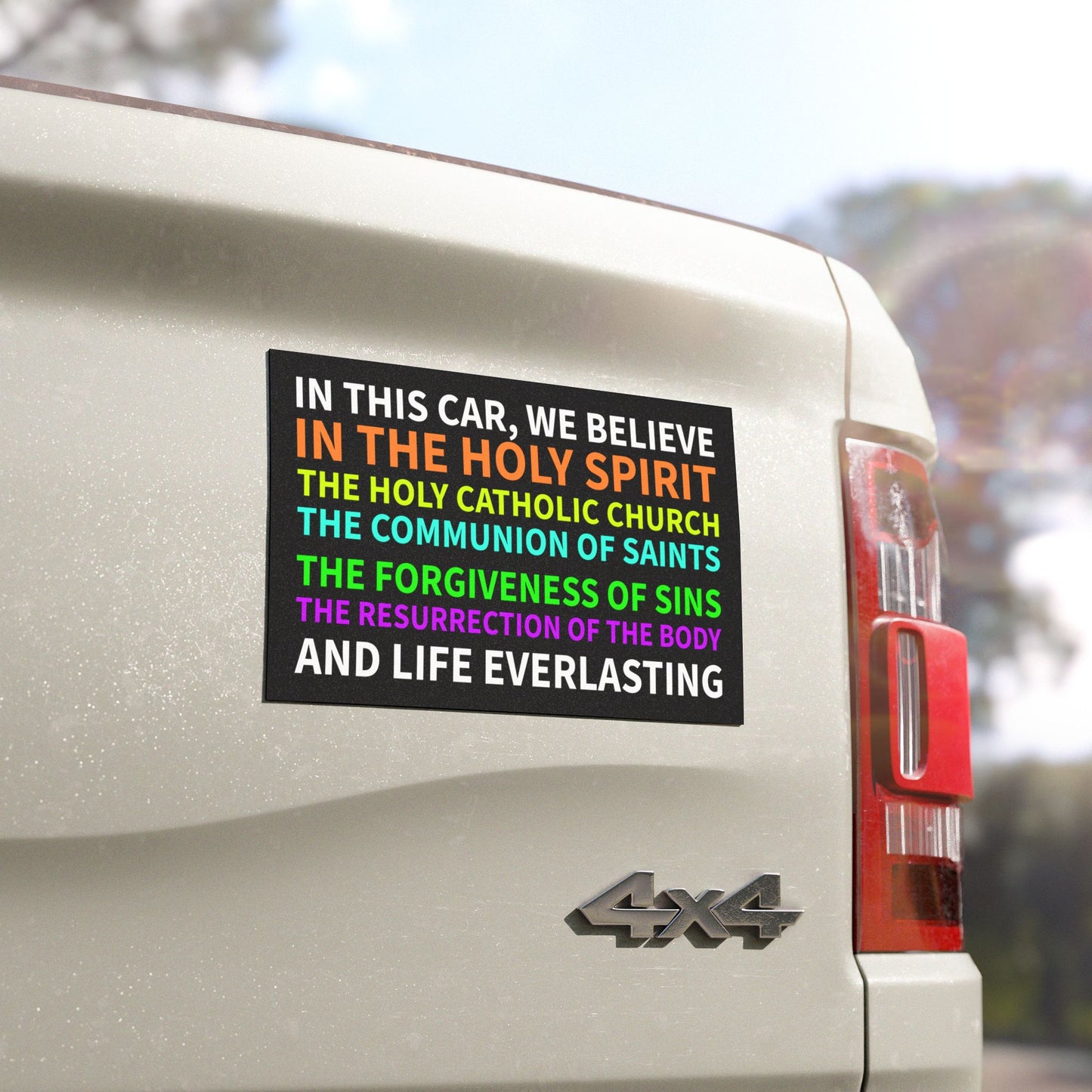 In This Car We Believe Car Magnets Creed Anti Woke