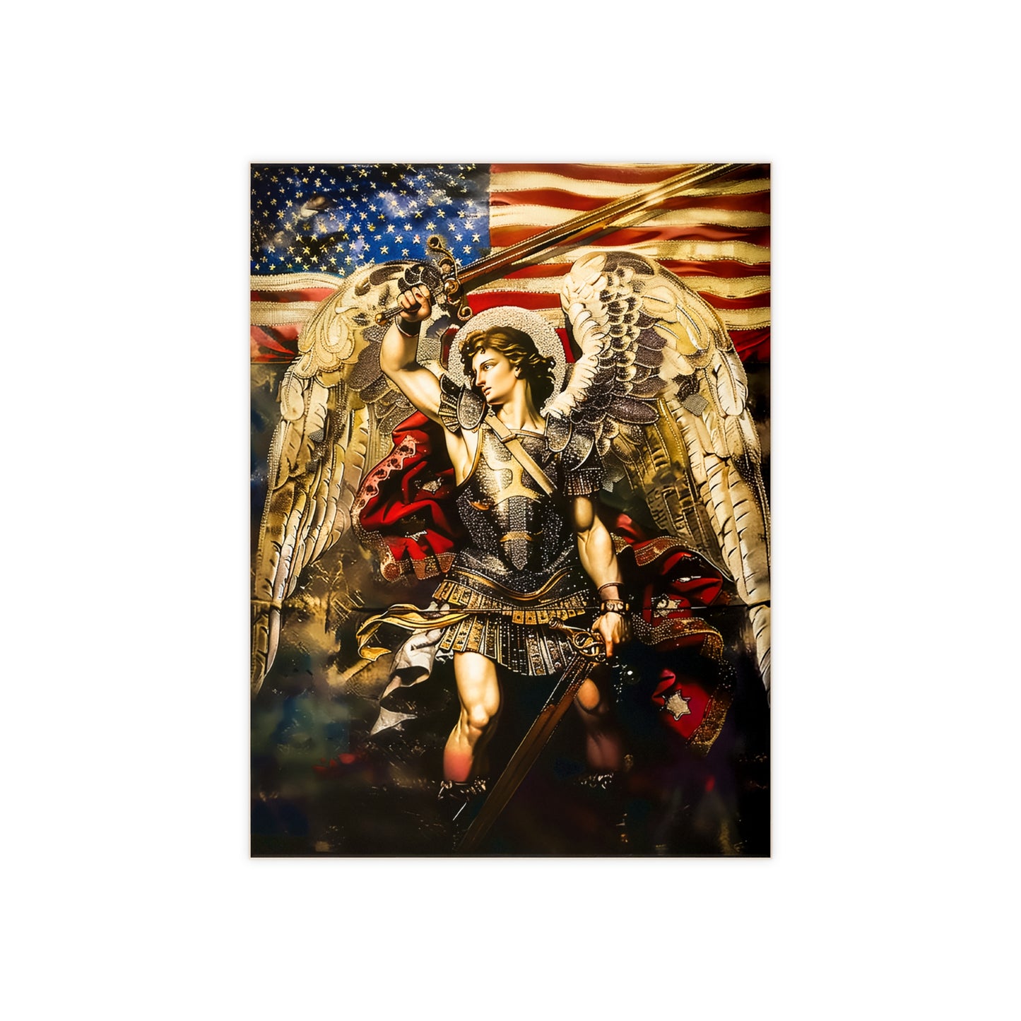 USA Consecration to St. Michael the Archangel Ceramic Icon Tile Size 6" × 8"