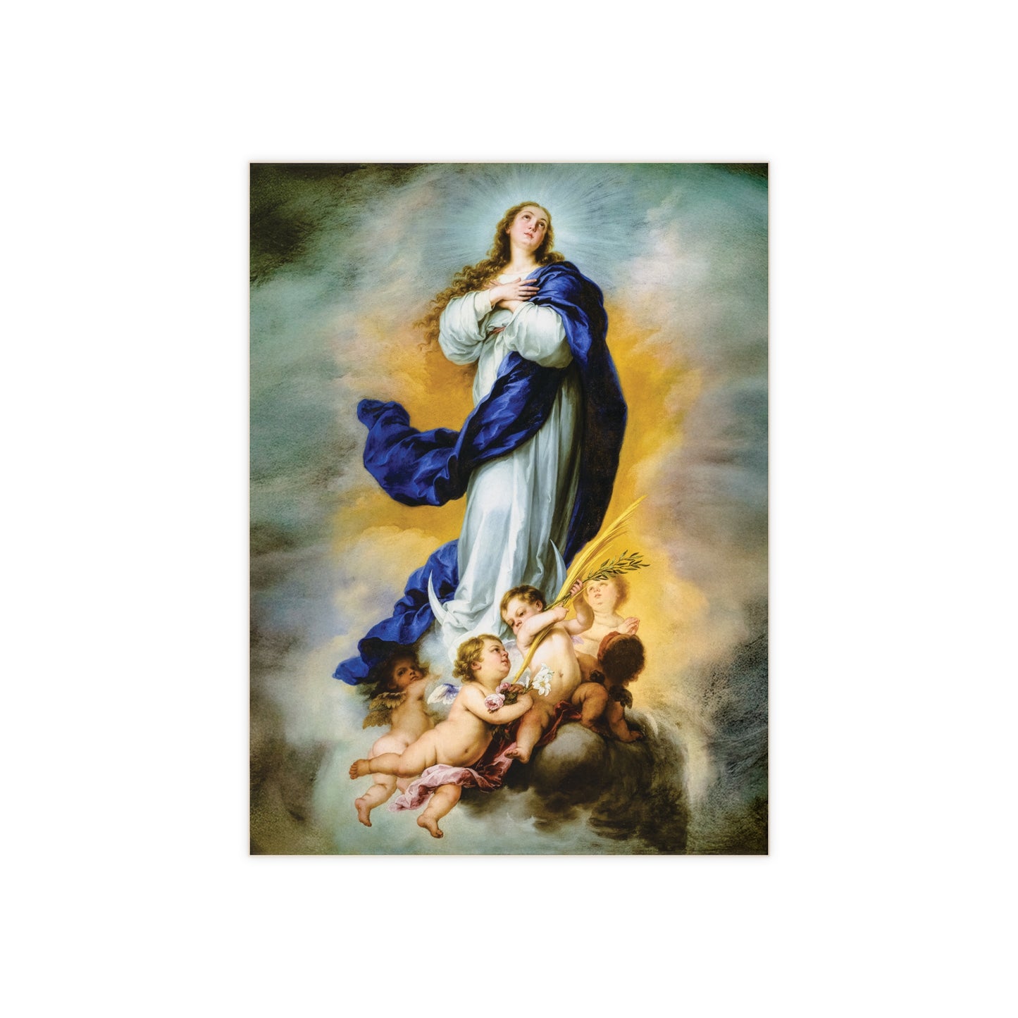 La Inmaculada de Aranjuez – Sacred Art Ceramic Icon Tile (6×8 inches) Virgin Mary Immaculate Conception patroness of the United States