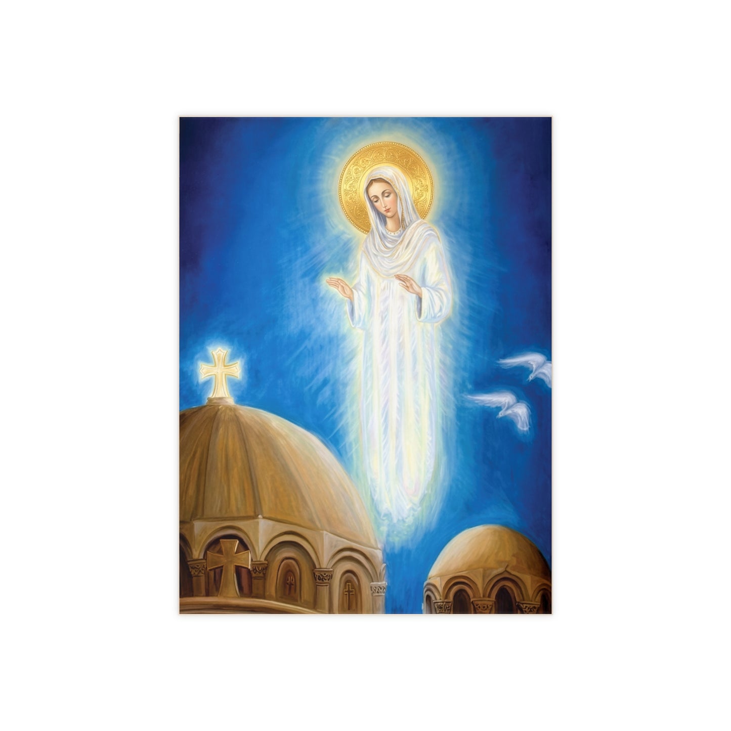 Our Lady of Zeitoun Ceramic Devotional Tile (6×8 inches) Cairo, Egypt