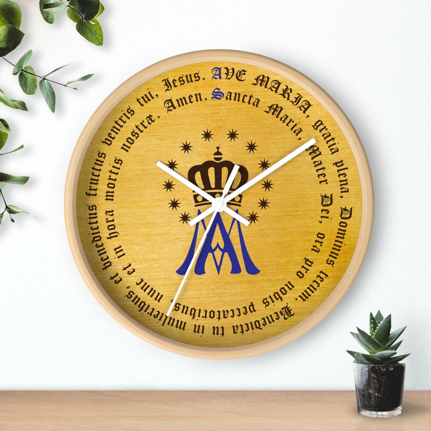 Hail Mary (Latin: Ave Maria) #WallClock