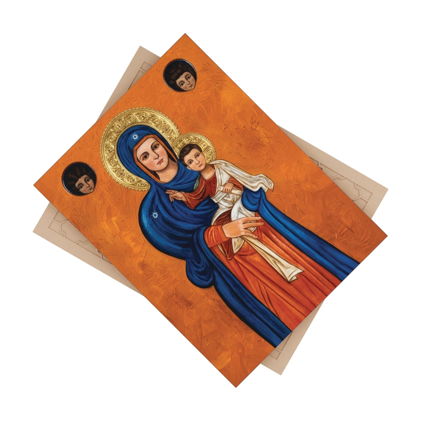 Sacred Our Lady of Ilige Ceramic Icon Tile – 10th Century Maronite Devotional Masterpiece (6×8 inches)