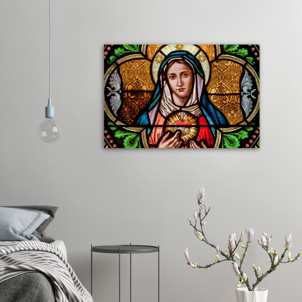 The triumph of the Immaculate Heart of Mary ✠ Brushed #Aluminum #MetallicIcon #AluminumPrint