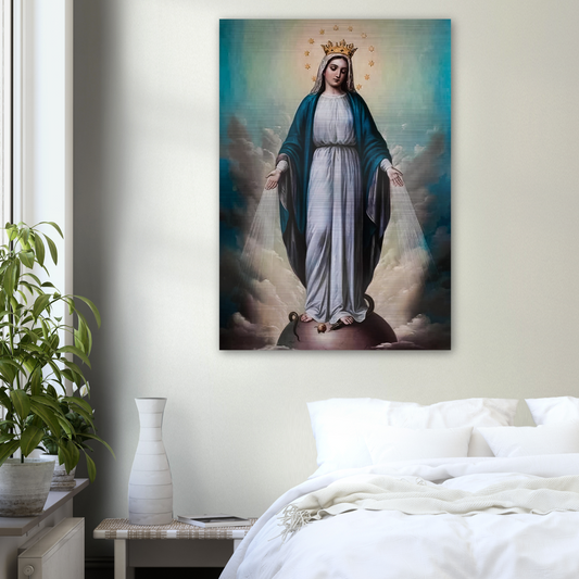 Our Lady of Graces ✠ Brushed #Aluminum #MetallicIcon #AluminumPrint