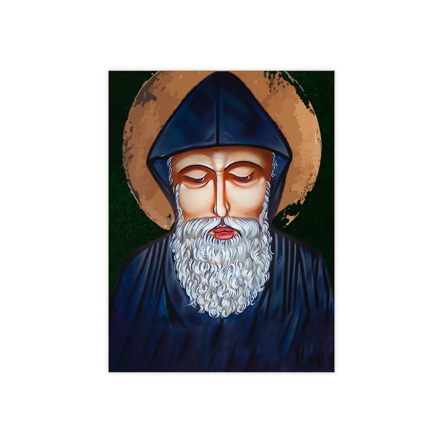 St Charbel, light of the Church - Ceramic Icon Tile Size 6"x8"